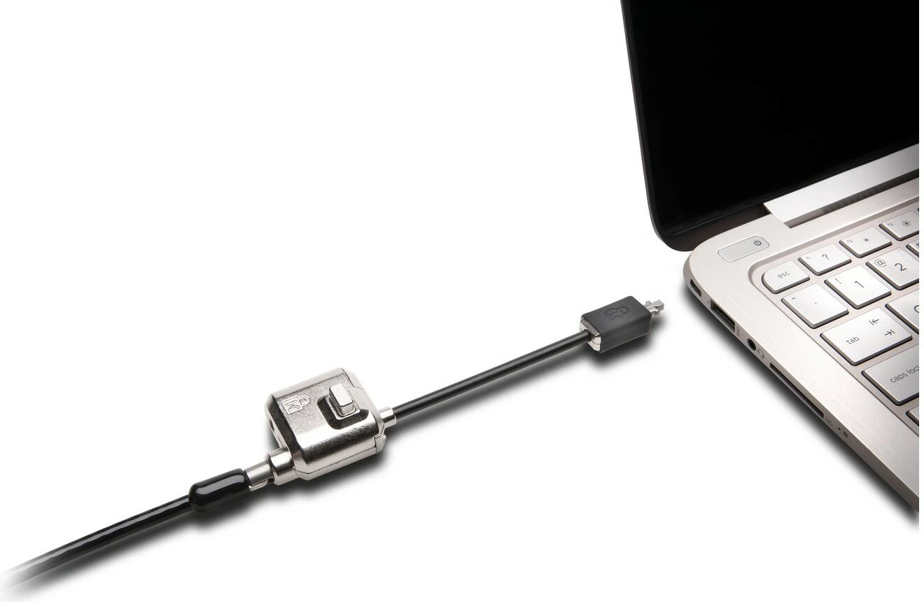 Varnostna ključavnica MiniSaver, Kensington, 1,8 m, ključ, jekleni karbon, črna