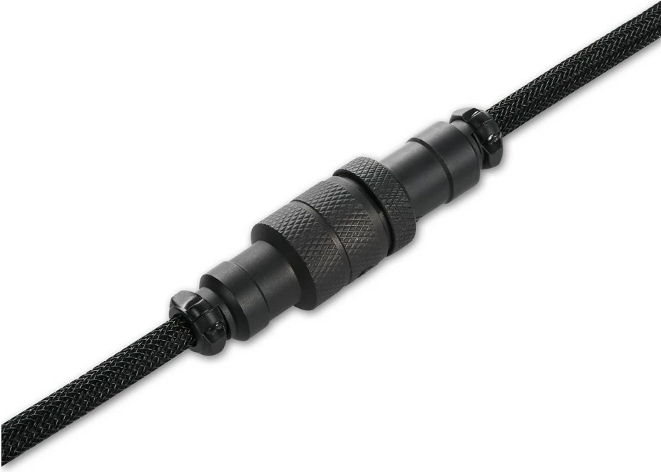 Spiralni kabel Sharkoon SGK50 Aviator, 1,85 m, USB Type-A/Type-C, črn