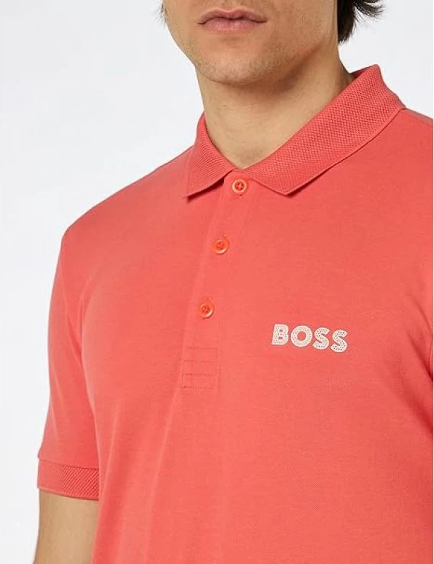 Polo majica Boss za moške, rdeča
