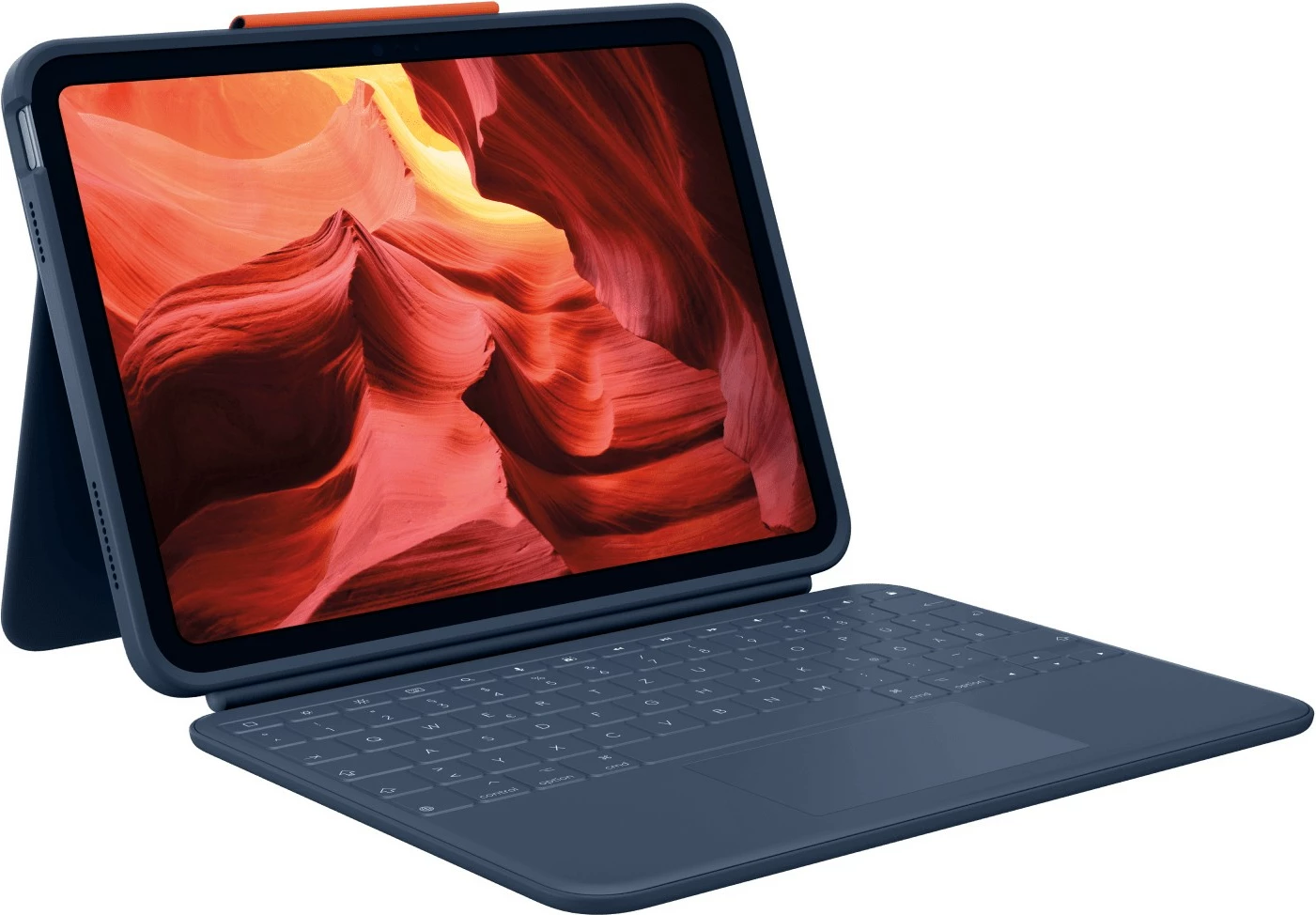 Zaščitni ovitek z tipkovnico Rugged Combo 4 Touch za iPad 10. gen, Logitech, Classic Blue