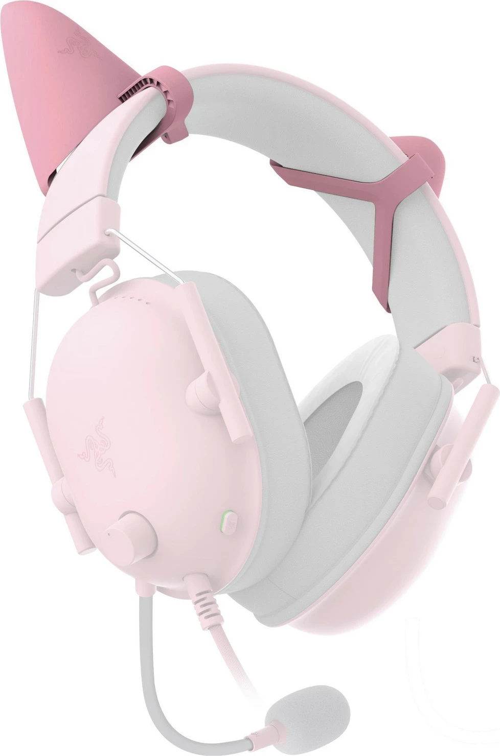 Slušalke z mačjimi ušesi za igralce, Razer Kitty Ears, rožnate