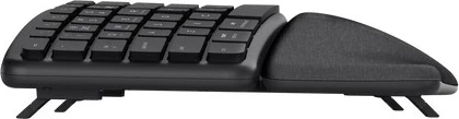 Ergonomska tipkovnica Trust Keyra, brezžična, polne velikosti, QWERTY, črna