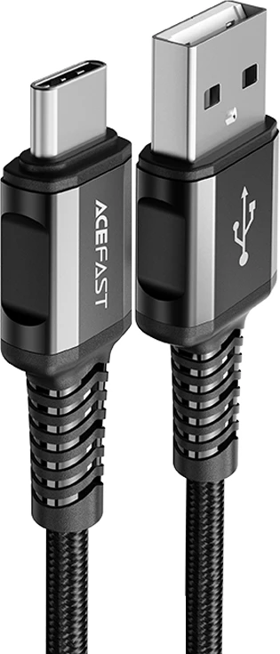 USB kabel Acefast C1-04, 1,2 m, 3 A, QC, črn