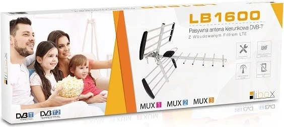 Zunanja TV antena Libox LB1600 DVB-T, 18 dB, črna