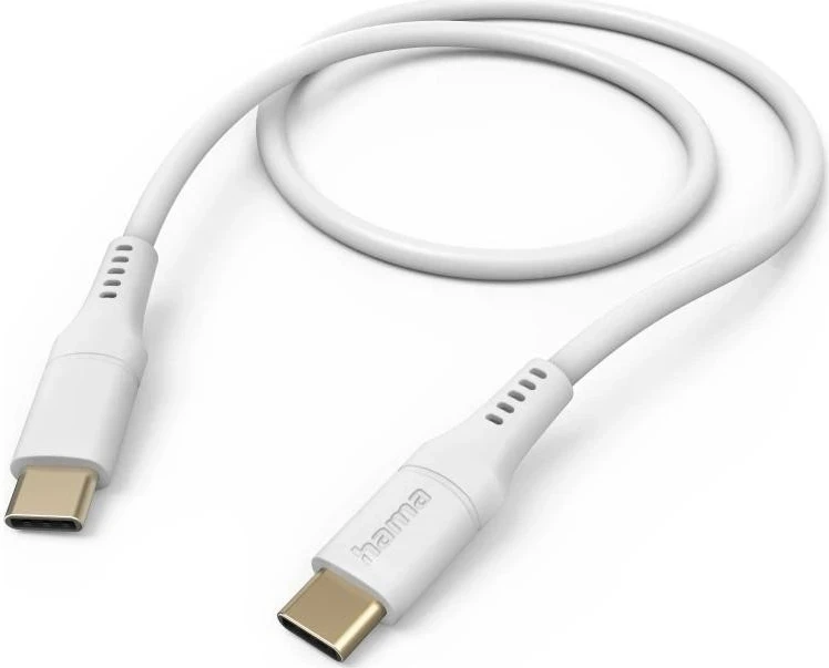 Fleksibilen kabel USB-C na USB-C, Hama Flexible, 1,5 m, bel
