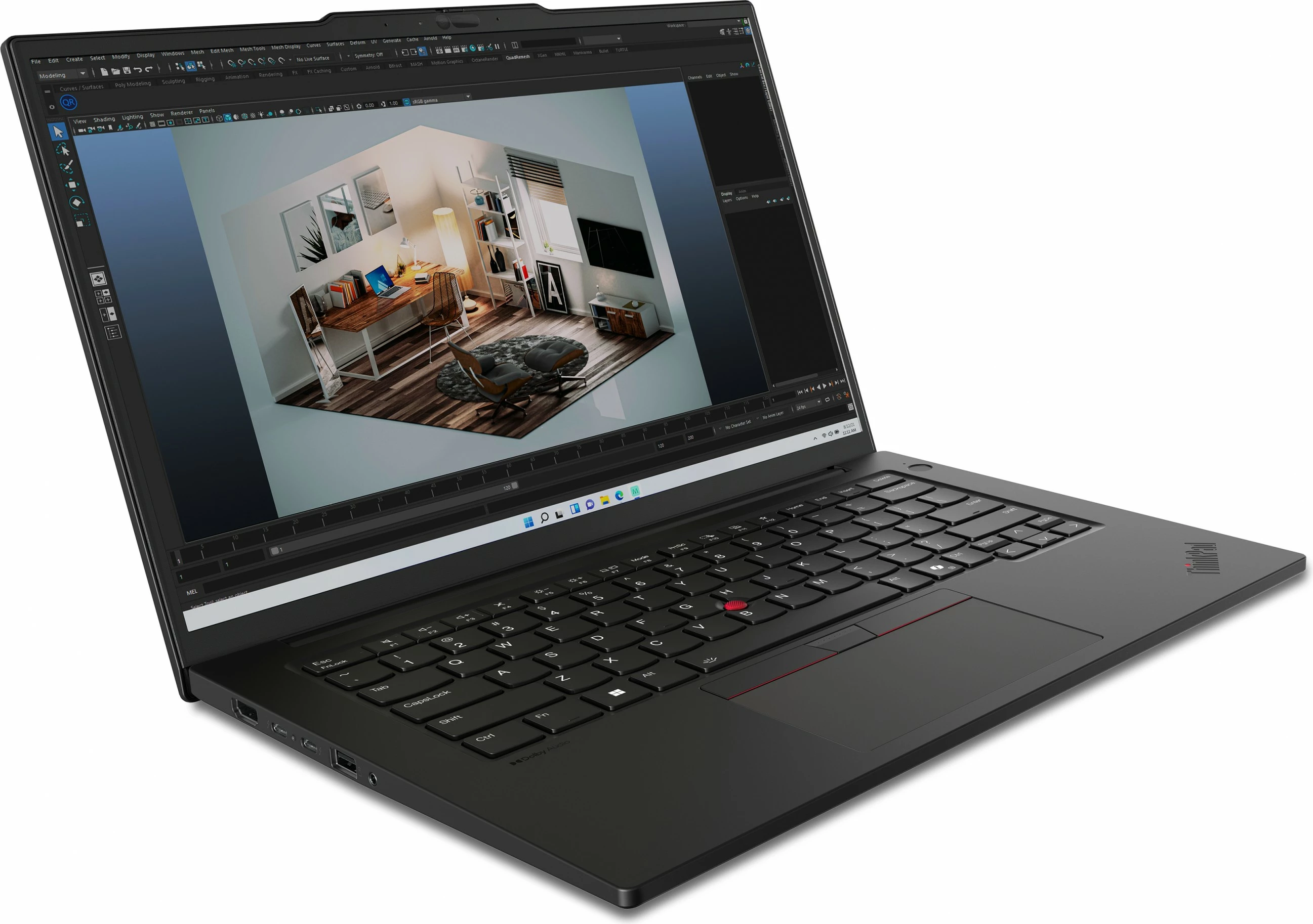 Mobilna delovna postaja, Lenovo ThinkPad P14s, Intel Core Ultra 9, 64 GB RAM, 1 TB SSD, 14,5", črno