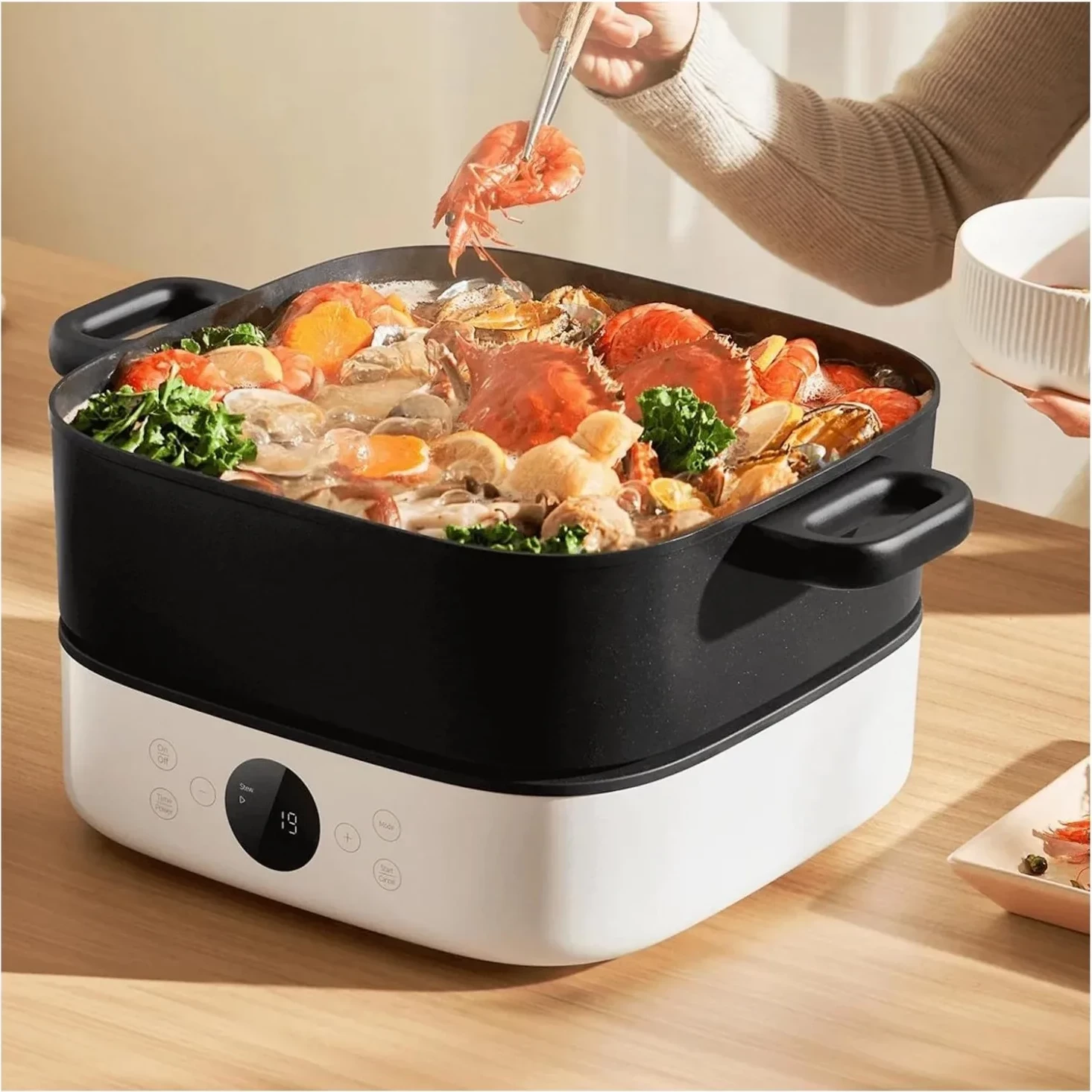 Multicooker 6 L, črn, Xiaomi Multifunctional Hot Pot Cooker