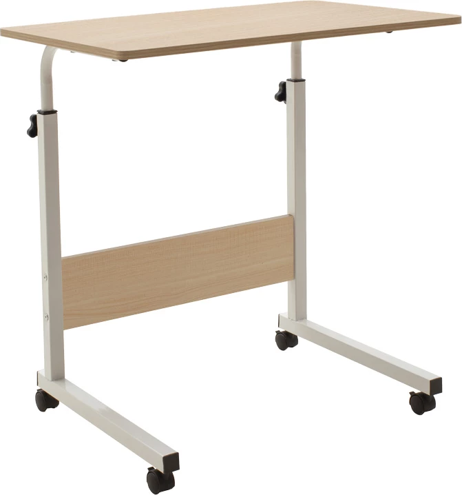 Kovinska miza za računalnik Piper, MDF, svetel hrast, 60x40x69-90 cm