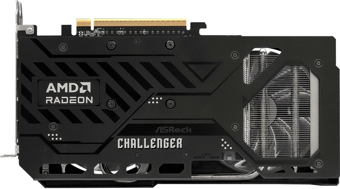 Grafična kartica Radeon RX 9060 XT Challenger ASRock, 16GB GDDR6, 128-bit, 2x ventilatorja, črna