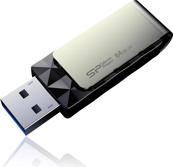 USB ključek Silicon Power, 64 GB, USB Type-A 3.0, črn