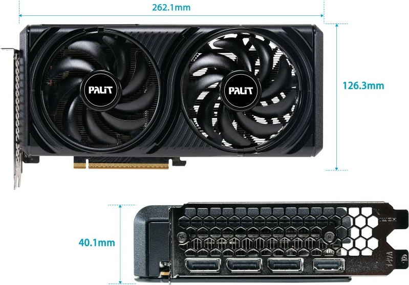 Grafična kartica Palit GeForce RTX 5060 Infinity 2 OC, 8GB GDDR7, 128-bit, PCIe 5.0, 3xDP/HDMI