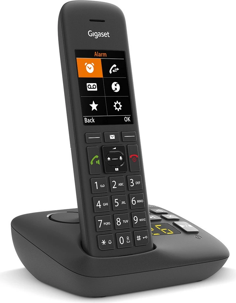 Brezžični telefon Gigaset C575A, DECT, z avtomatskim odgovornikom, 200 stikov, črn