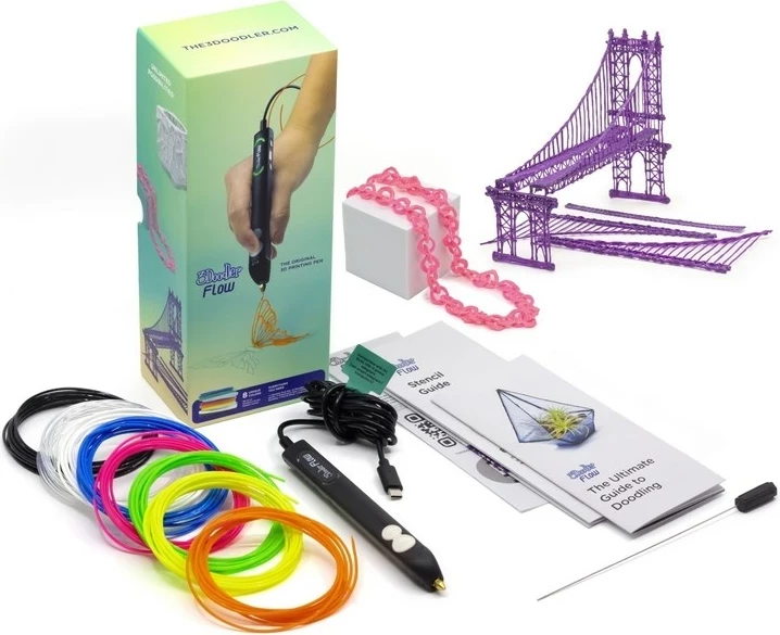 3D pisalo za tiskanje 3Doodler FLOW 2,2 mm, črno