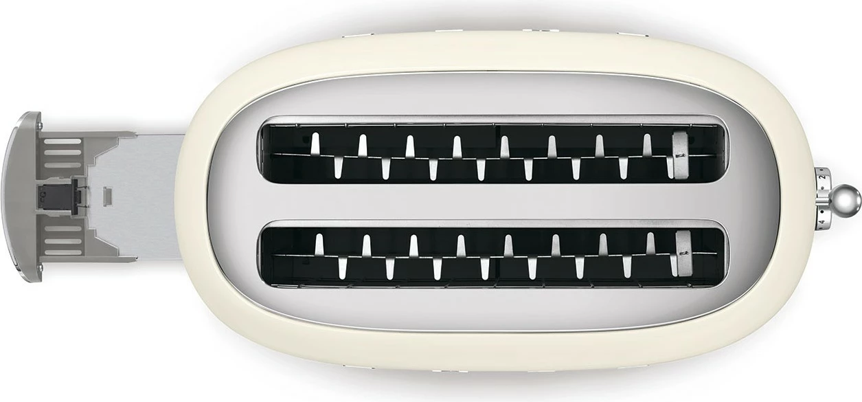 Toster Smeg TSF02CREU, 4 rezine, 1500 W, krem