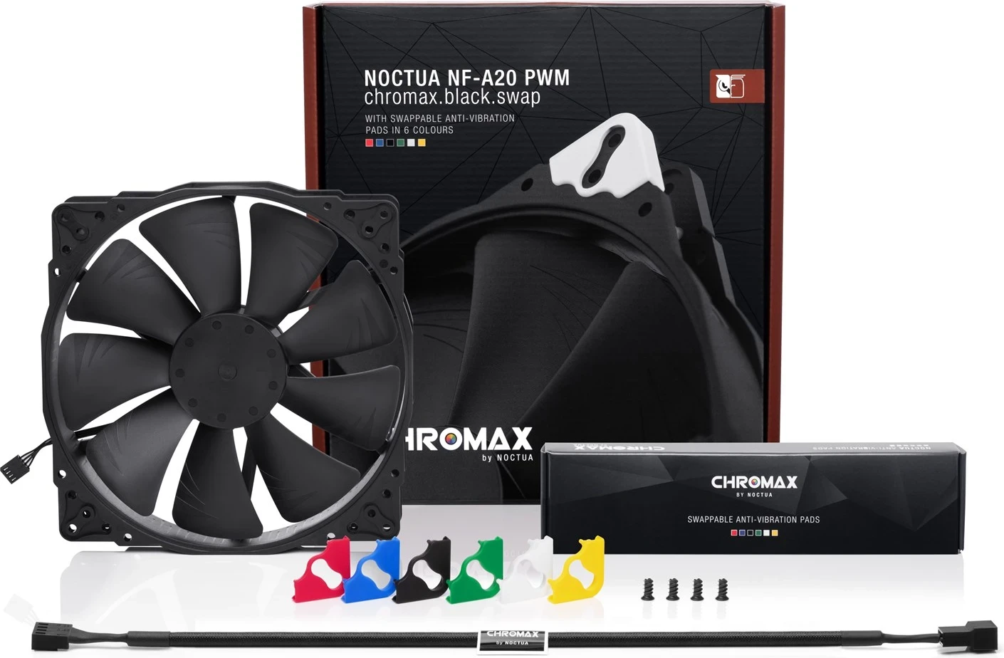 Ventilator za računalniško ohišje Noctua NF-A20 PWM, 20 cm, črn