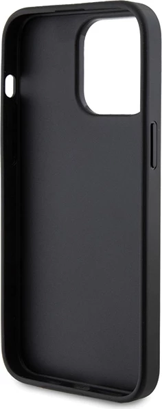 Ovitek za telefon z zlatim metalnim logotipom 4G Guess za iPhone 15 Pro Max, siv