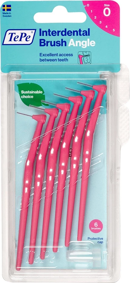 Medzobna ščetka 0,4 mm, rožnata, 6 kos TePe