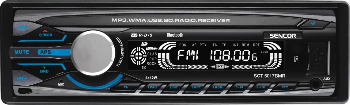 Avtoradio Sencor SCT 5017BMR, Bluetooth, USB/SD/MMC, črn