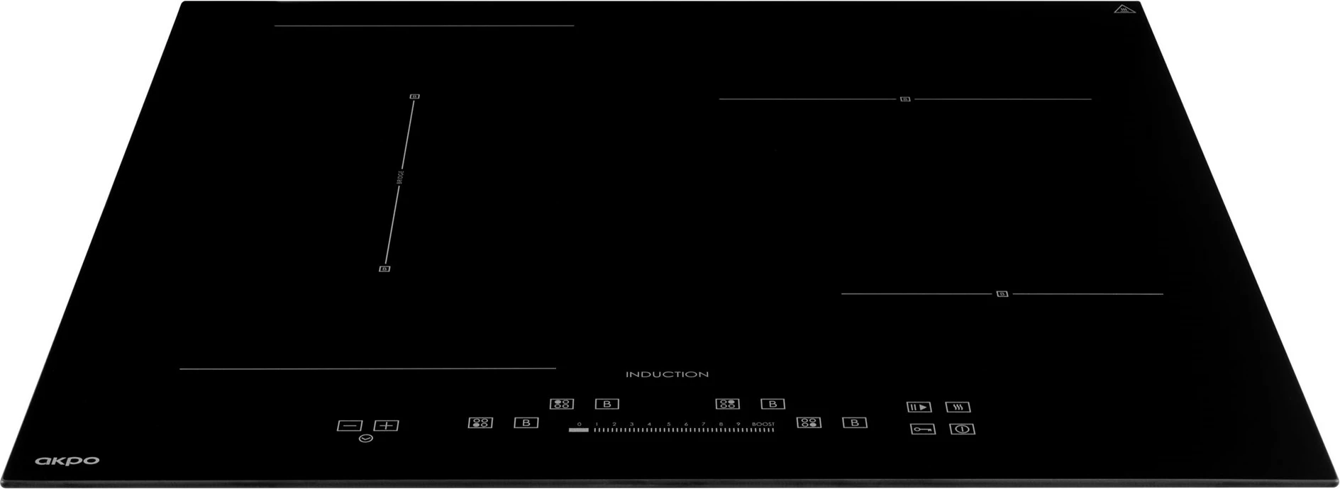 Indukcijska vgradna plošča, AKPO PIA 30 6800, 2 kuhališča, črna