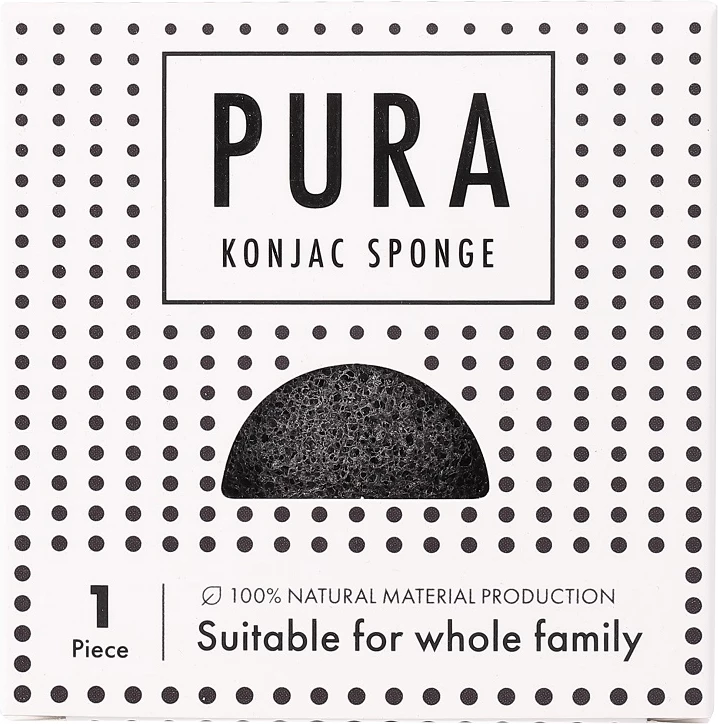 Obrazna gobica Pura Konjac, Sister Young, za ženske, črna, 1 kos