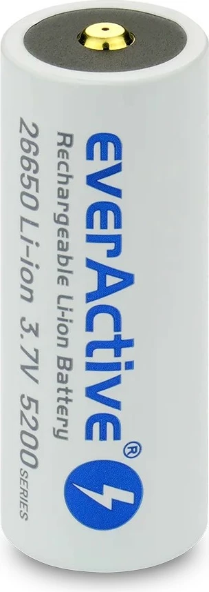 Polnilna Li-ion baterija 26650, 5200 mAh, 3,7 V, z micro USB, everActive