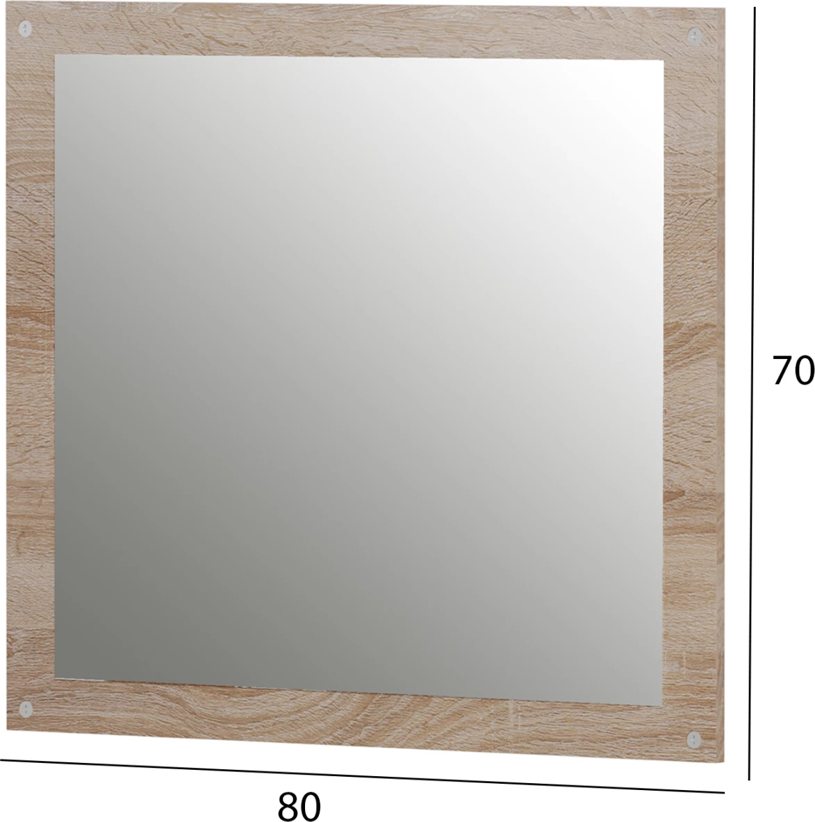Stensko ogledalo FH4360 melamin v sonama 80x70x1.8 cm