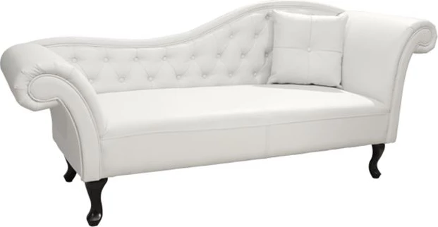 Sofa Chesterfield, bela, z desnim naslonom, Niovi FH3008.02, 190x61x84 cm