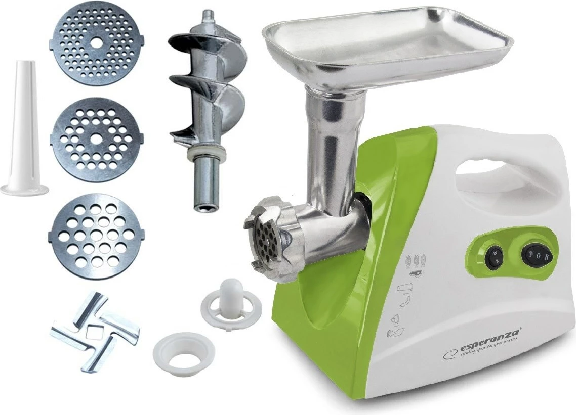 Mlinček za meso Esperanza EKM012G, 600 W, bel/zelen