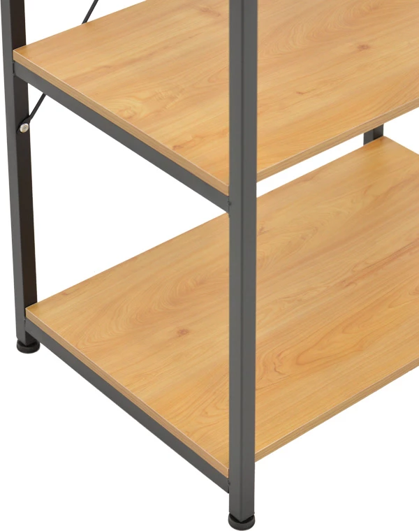 Raft s talnim Depo, črn-leseni MDF, 60x40x120 cm