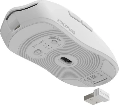 Brezžični igralni miš Genesis Zircon 500, bela