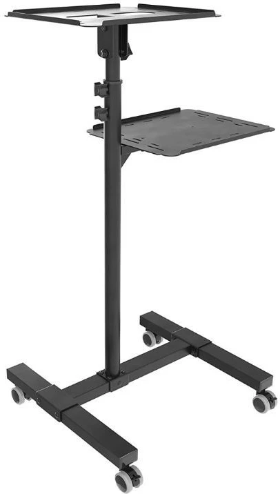 Mobilna miza za projektor Techly 362145, kovinska, črna