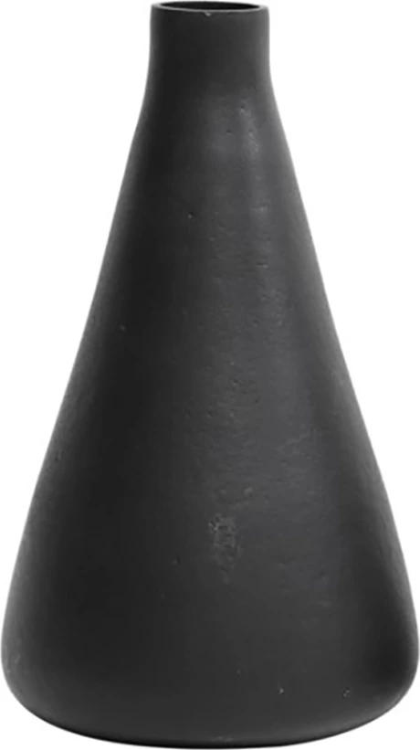 Vaza ESANA, črno steklo, 14x14x25 cm