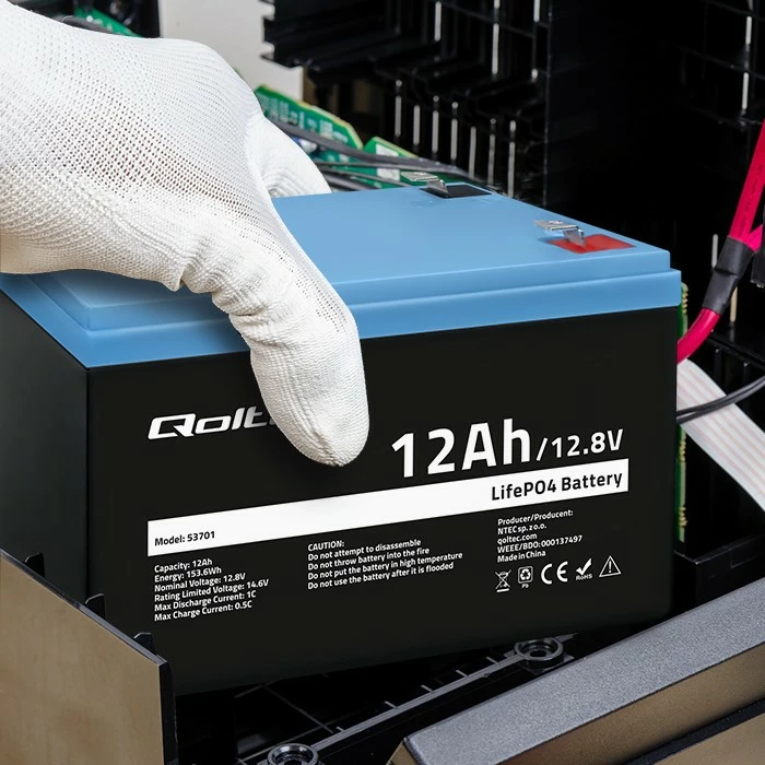 Baterija LiFePO4, 12,8 V, 12 Ah, 153,6 Wh, z BMS, Qoltec 53701