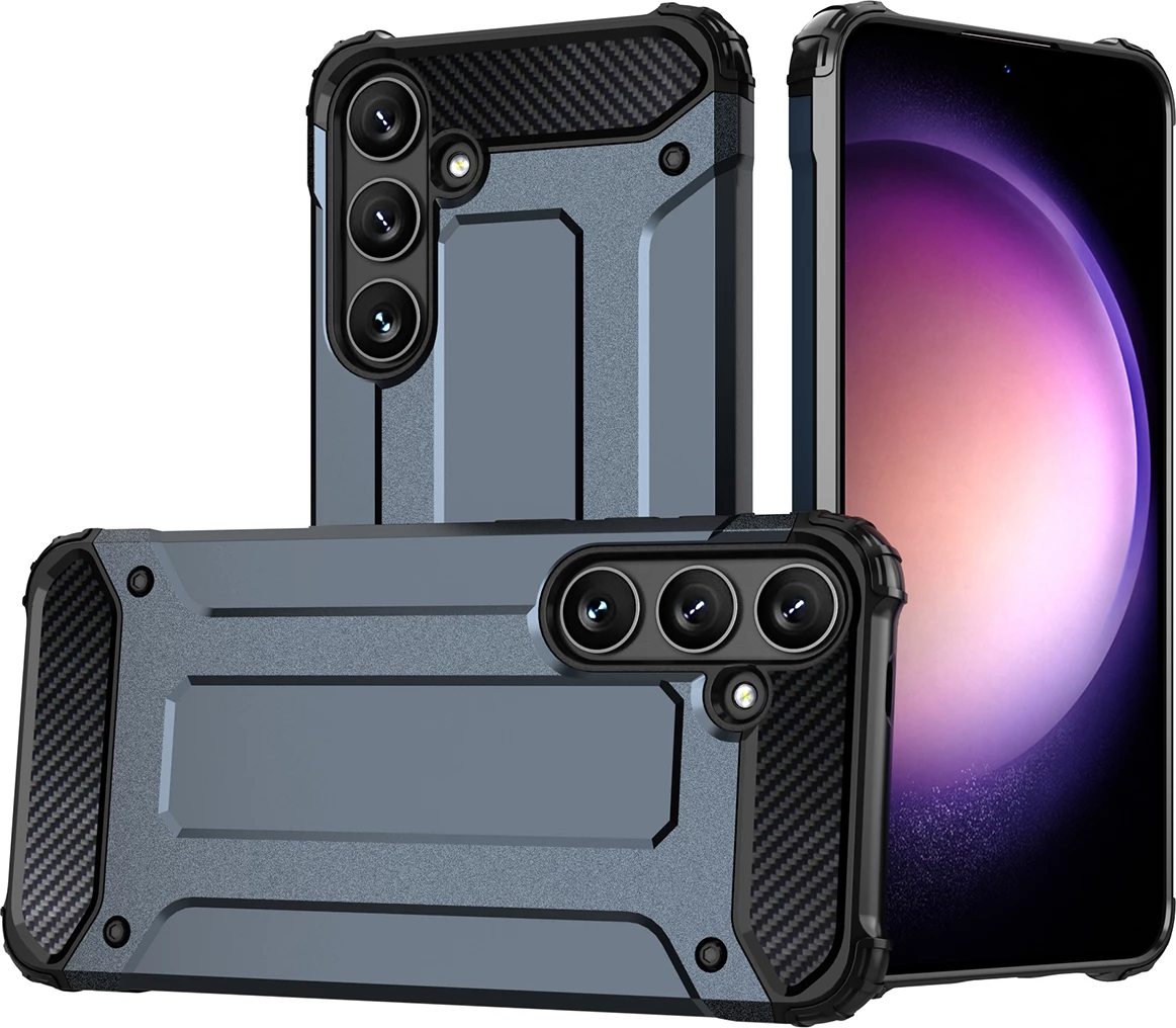 Ovitek Hybrid Armor za Samsung Galaxy S24 FE, Hurtel, moder