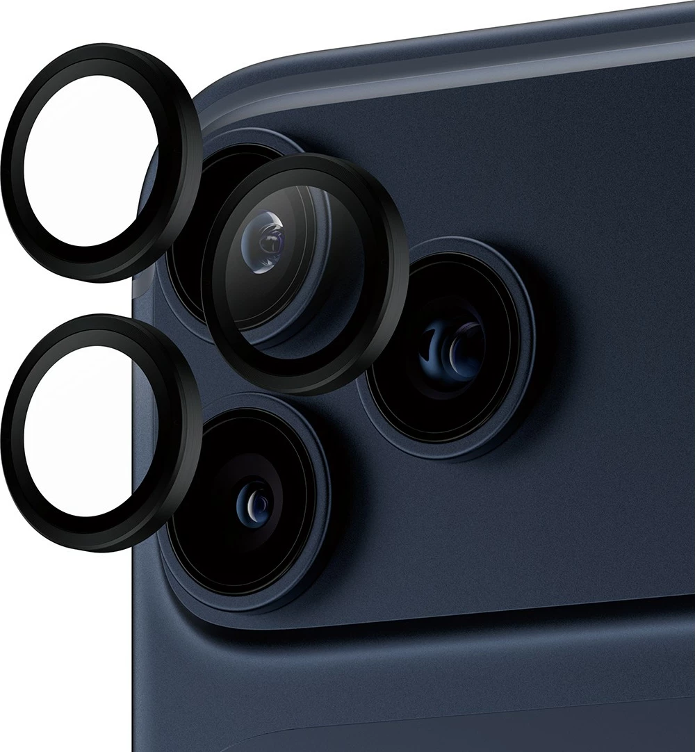 Ovitek za kamero PanzerGlass Hoops za iPhone 17 Pro/Pro Max in 16 Pro/Pro Max, črn
