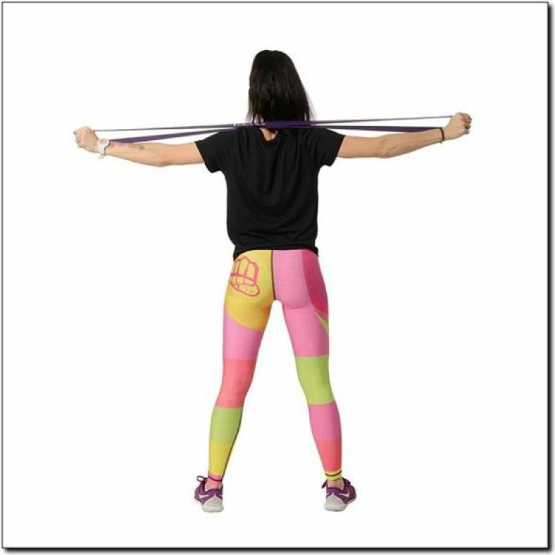 Elastični trak za vadbo GU05, vijoličen, za moške in ženske - HMS