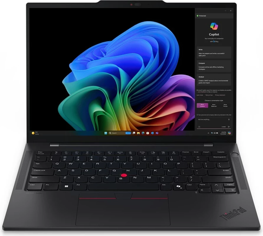 Prenosnik Lenovo ThinkPad T14s Gen 6 Copilot+ PC, 14", Snapdragon X1E-78-100, 32 GB RAM, 1 TB SSD, črn
