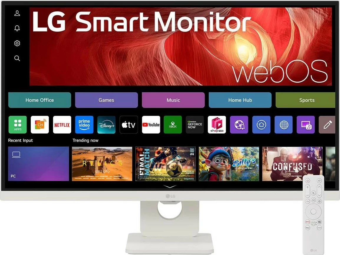 Pametni monitor 37" 4K IPS, WebOS, bel — LG U730SA