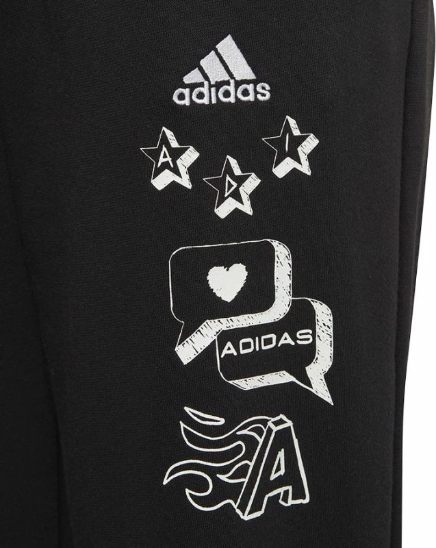 Otroške hlače adidas, črne