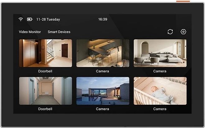 Pametni interkom, ezviz CS-SD7, brezžični, IPS zaslon, črn