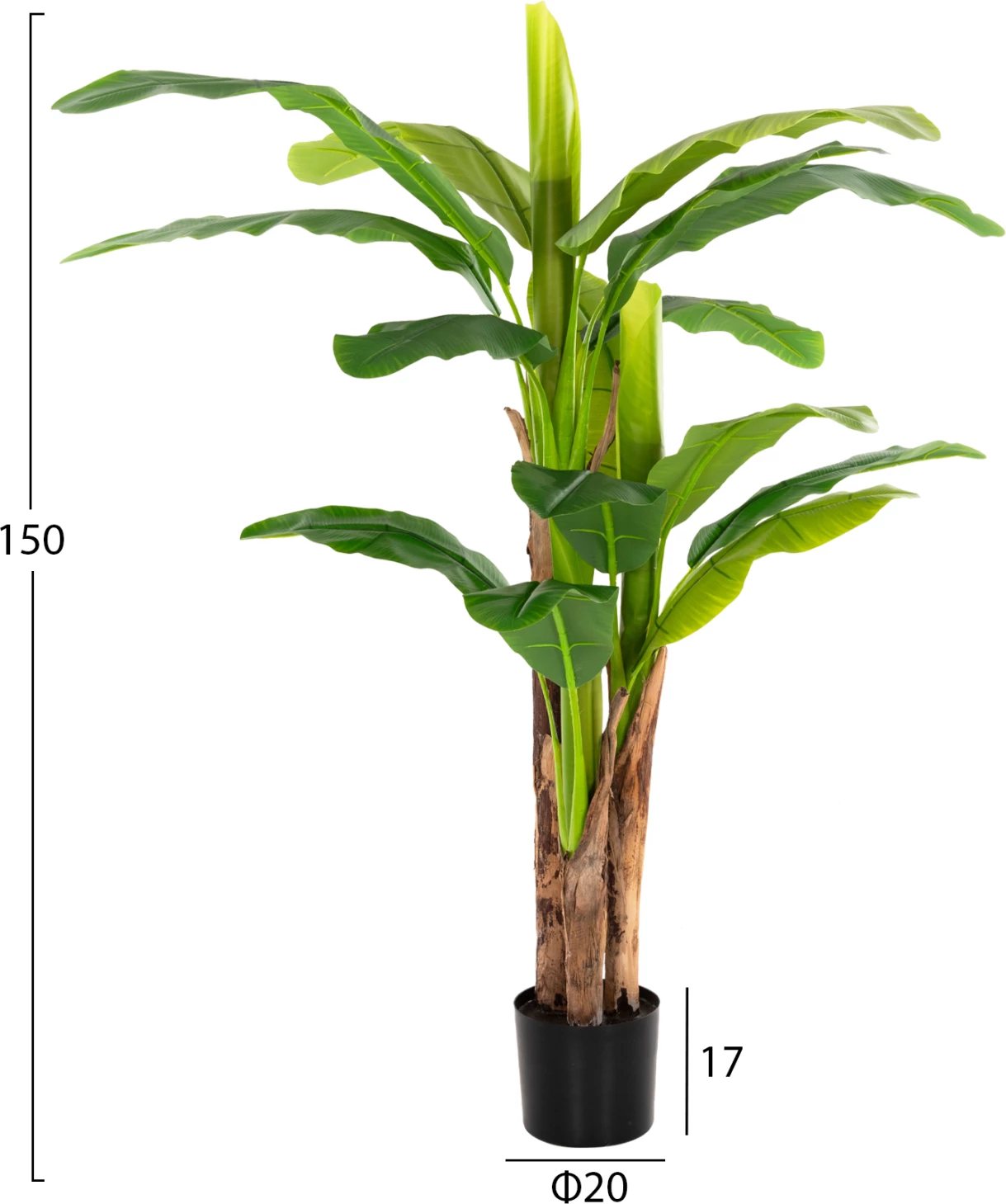 Dekorativna sintetična rastlina FH7977 banana drevo v loncu 150H cm