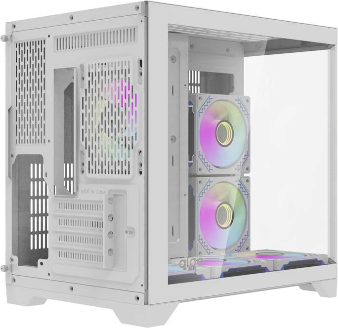 Računalniško ohišje z 6 ventilatorji aRGB Darkflash FT418, Mini Tower, belo