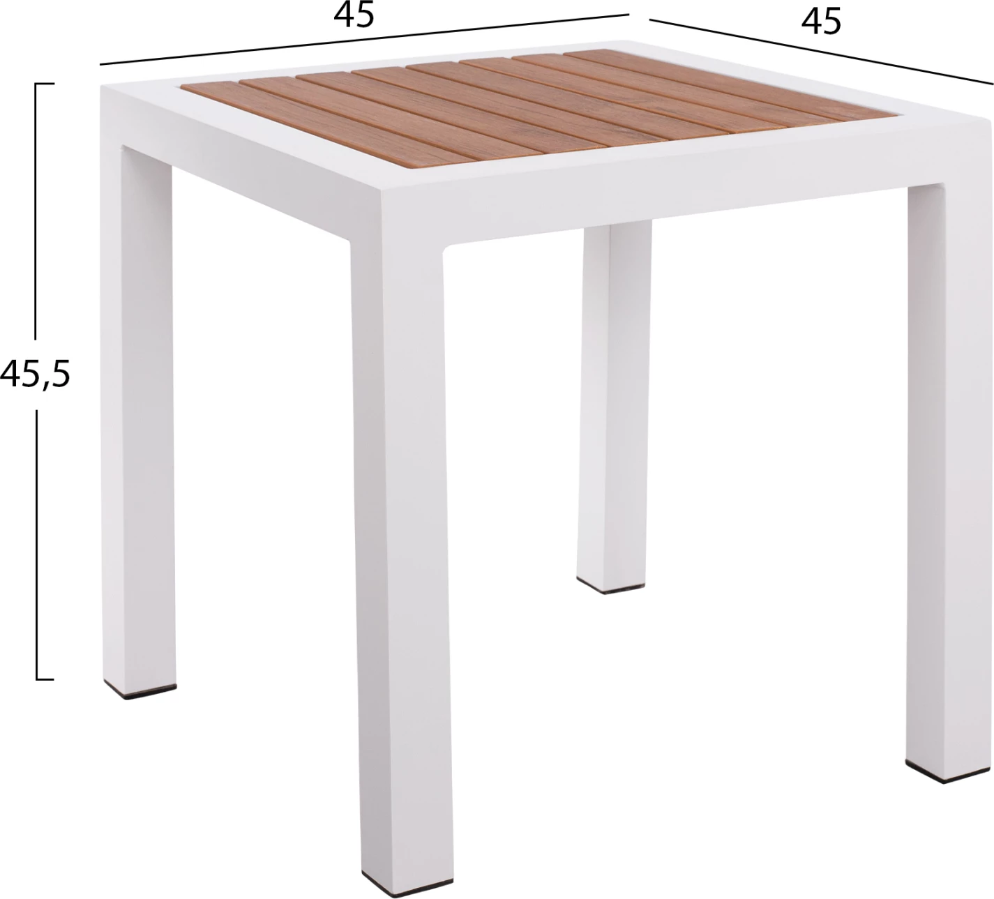 Aluminijasta miza FH5403.01 bela s Polywood 45Χ45Χ45,5