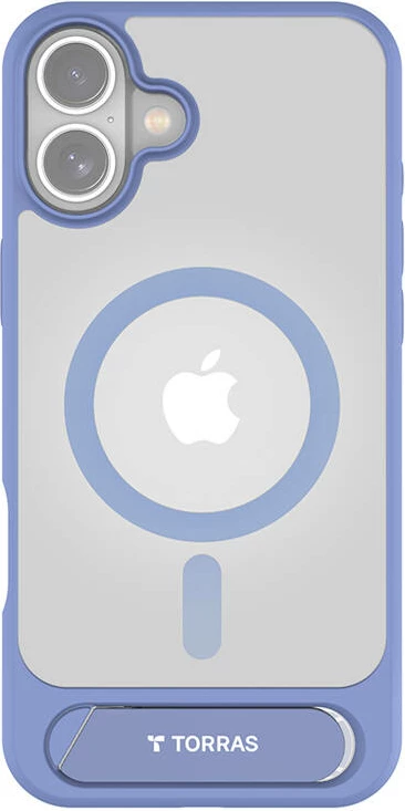 Ovitek Torras Pstand Series za iPhone 16, modra