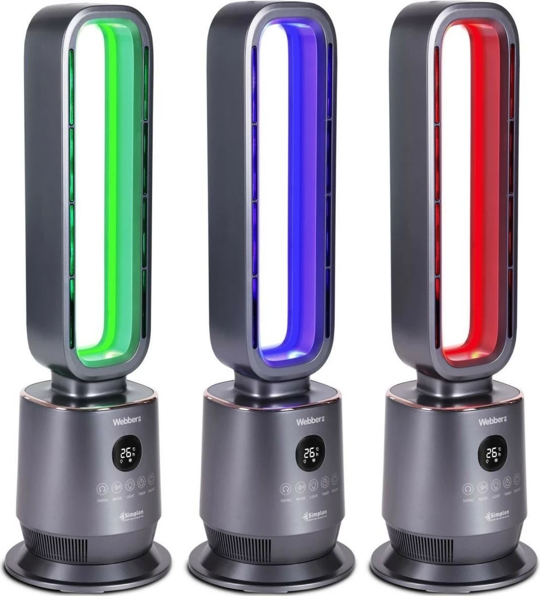 Ventilatorski grelec Webber TWB1830, 2000 W, siv