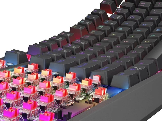 Mehanska brezžična tipkovnica TKL Genesis Thor 230, RGB, Outemu Red, črna