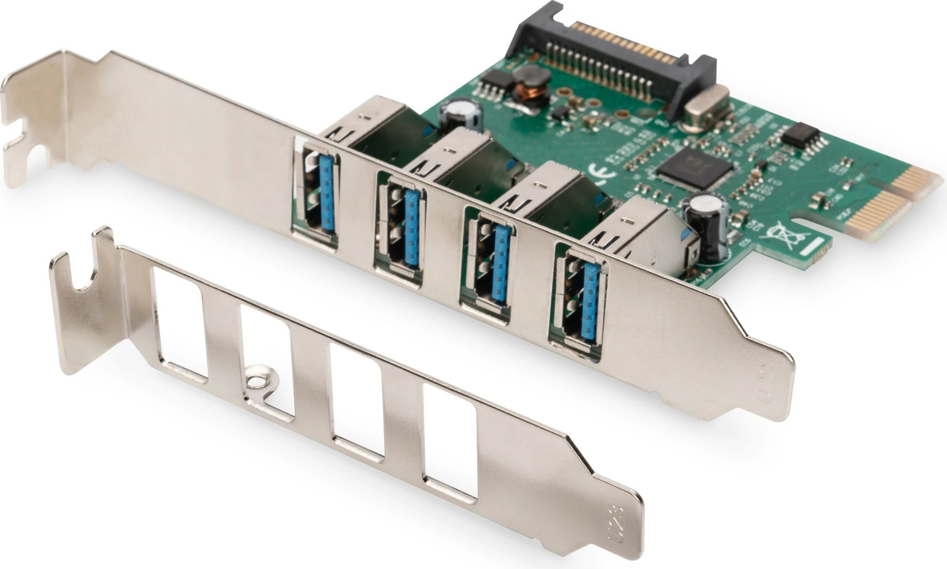 Razširitvena kartica PCI Express 4-portna USB 3.0 Digitus, žična, 5000 Mbit/s