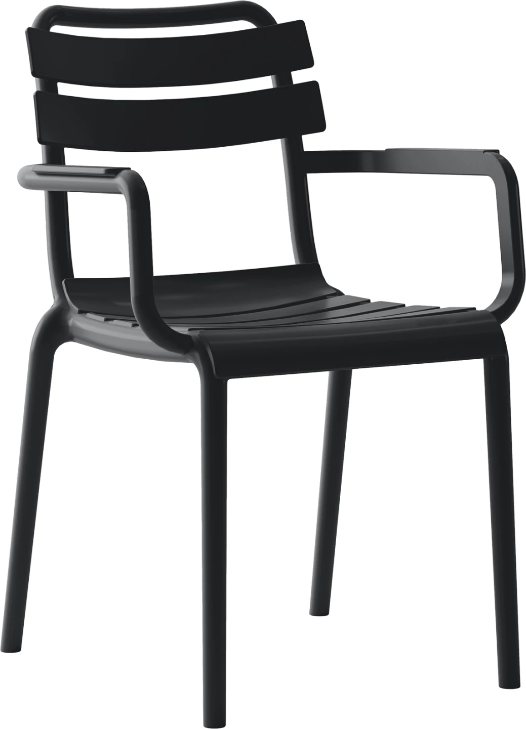 Polipropilenski naslanjač PHILLY FH6123.02 črn 58,5x49x83,5Hcm