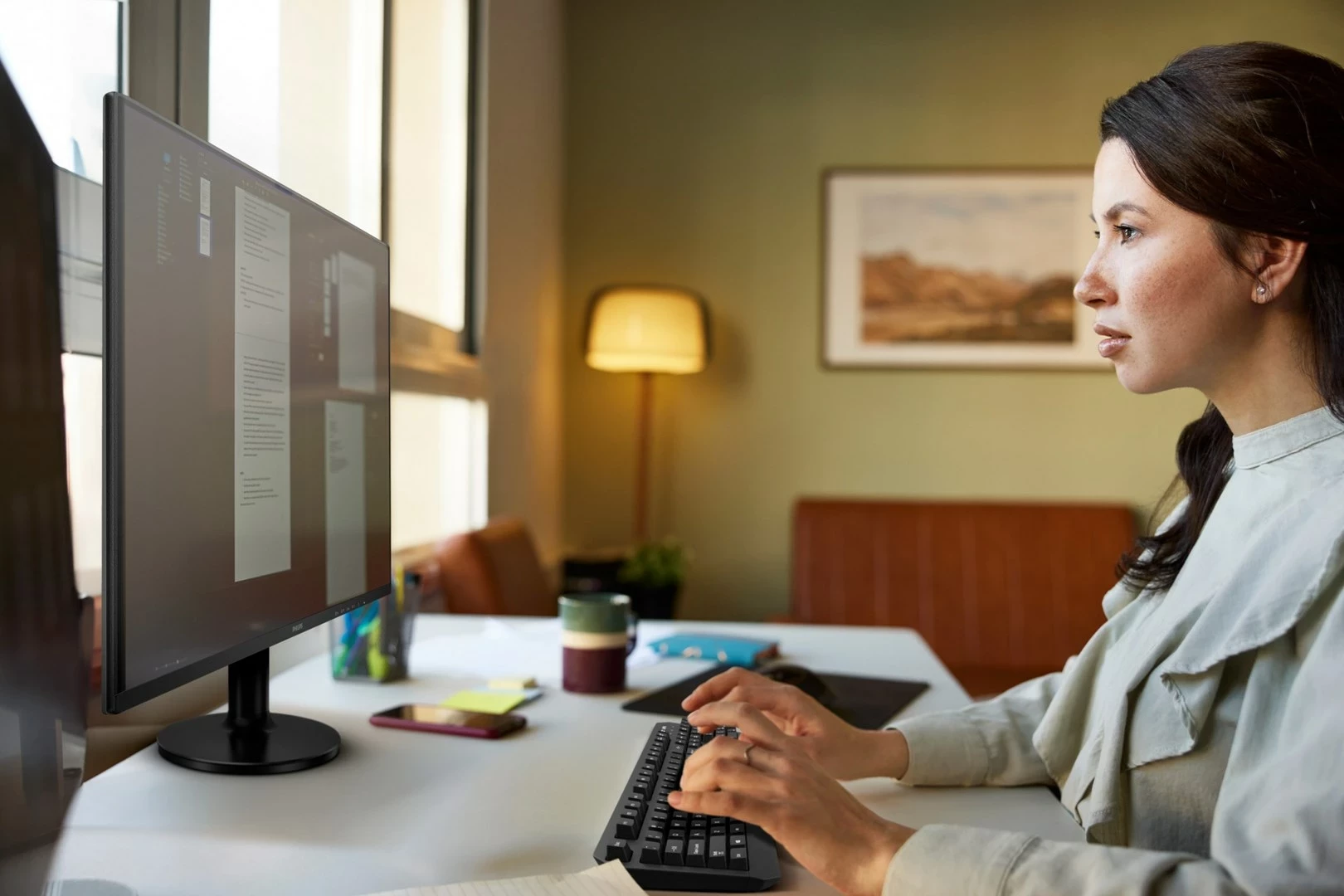 27" zaslon Full HD LCD, Philips 27E2N1100L/00, črn