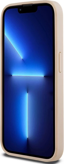 Ovitek za telefon z metalnim logotipom DKNY Mono Stripe za iPhone 15 Pro, roza